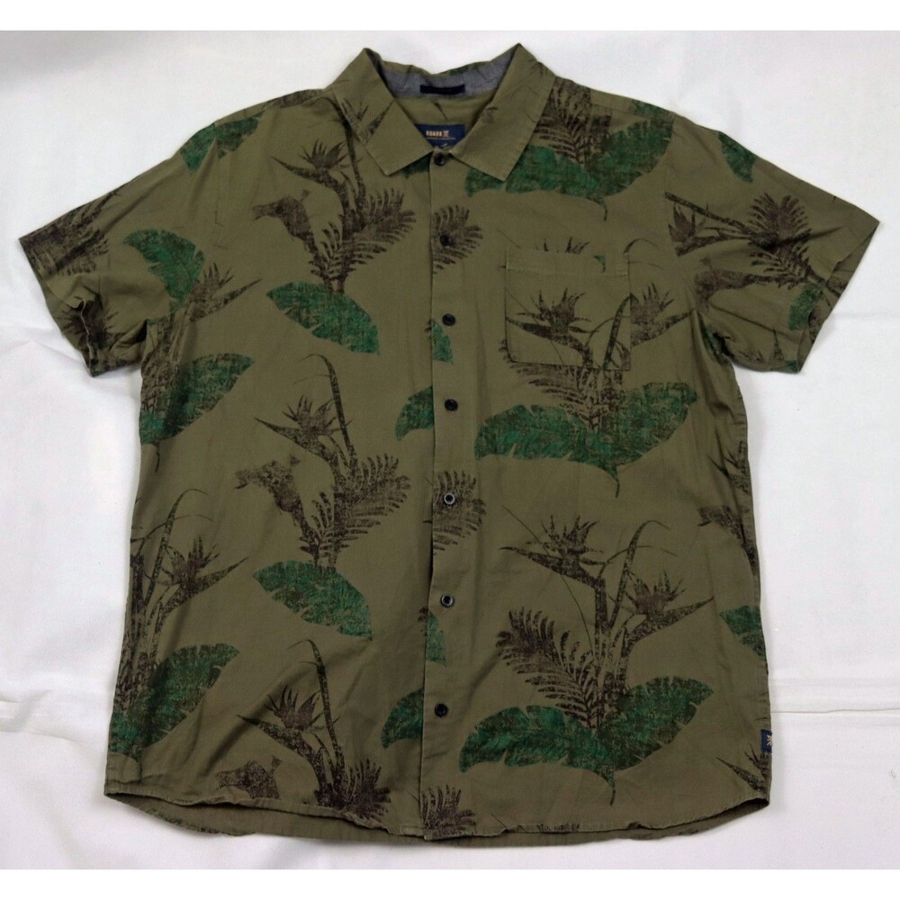 Roark Classic Fit Men's Short Sleeve Button Front Pocket Collared Shirt Size‎ XL